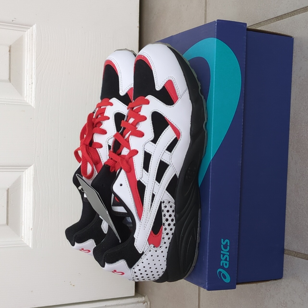 New! ASICS Tiger Men's GEL-Diablo Black White Happy Chaos Comic Running Sneakers